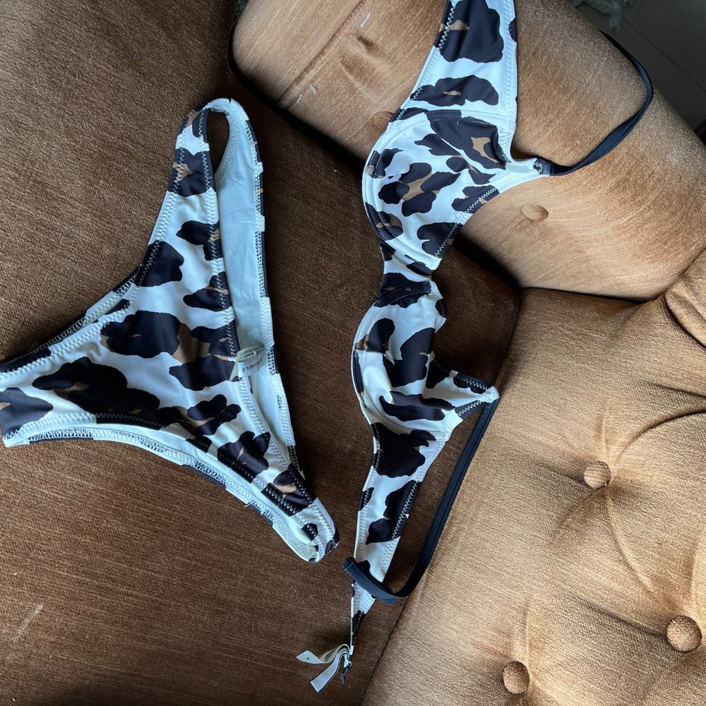 Solid And Striped Eva Top And Bottom Leopard Print - image 4